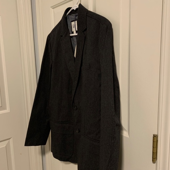 GAP Mens Dark Charcoal Cotton Blend Lined Blazer Size Small - Picture 5 of 9